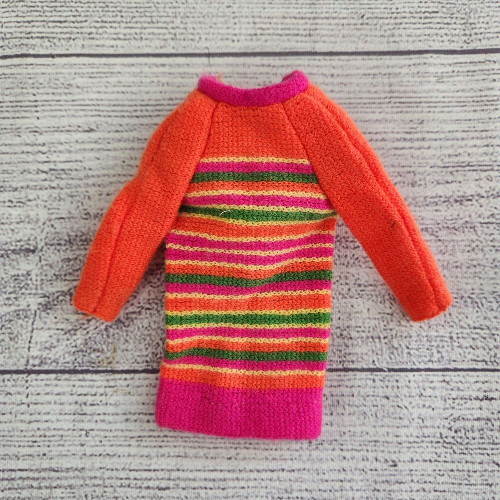 Vintage 1968 Barbie Skipper Skooter Skimmy Stripes Dress Fashion 1956 TM TAG